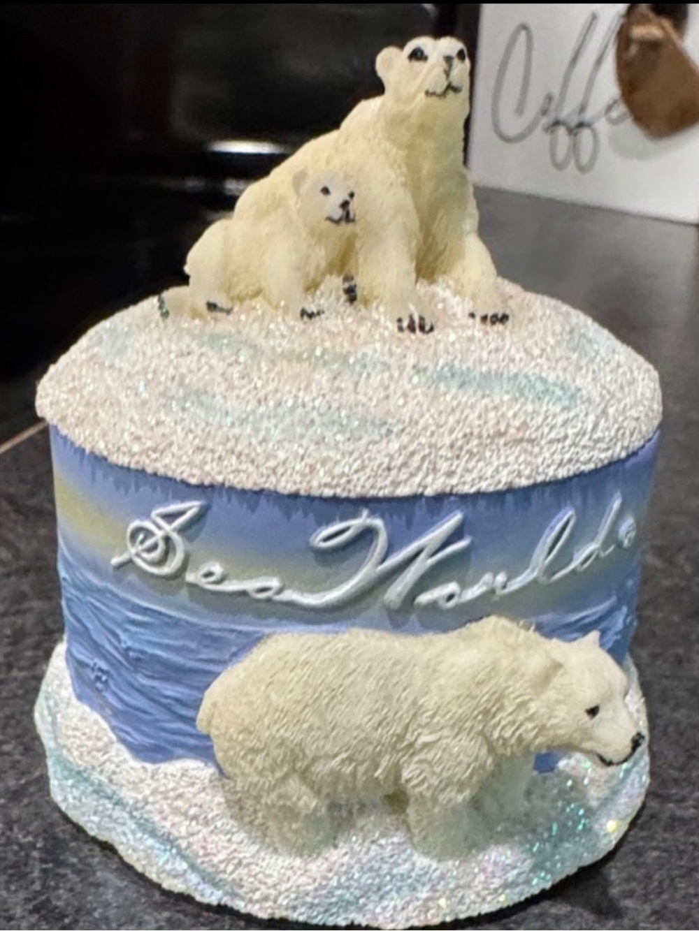 Polar Bear Decorative Accent - White and Blue